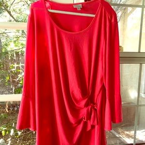 NWT Beautiful coral tunic/blouse